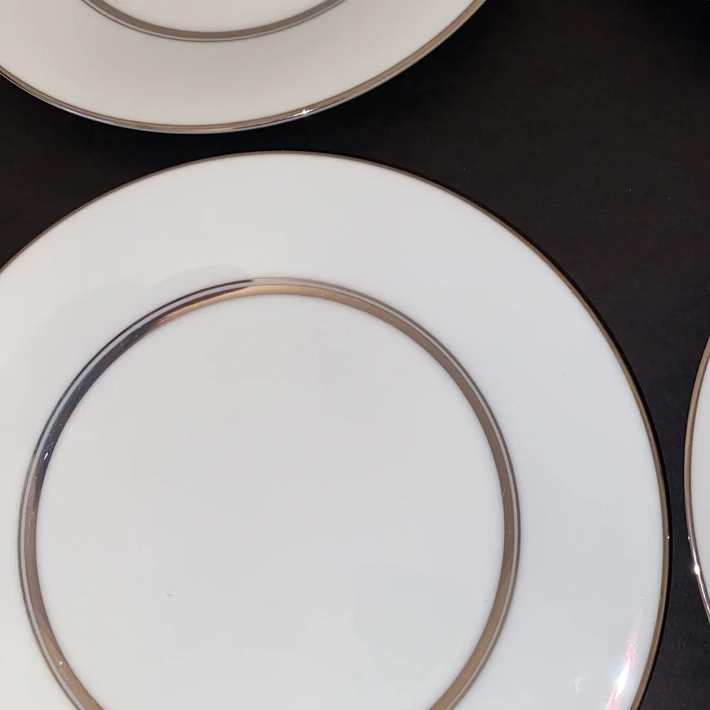 Noritake Galaxy 6527 Salad China Plates Vintage Set of 4